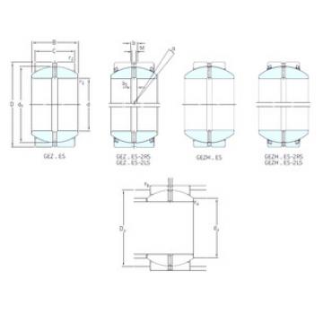 ตลับลูกปืน GEZ208ES-2RS SKF