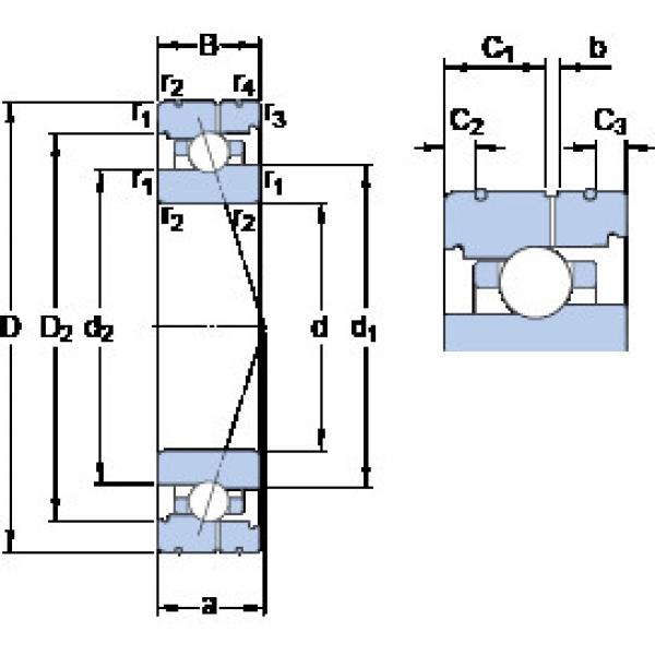 ตลับลูกปืน 71911 CB/HCP4AL SKF #1 image