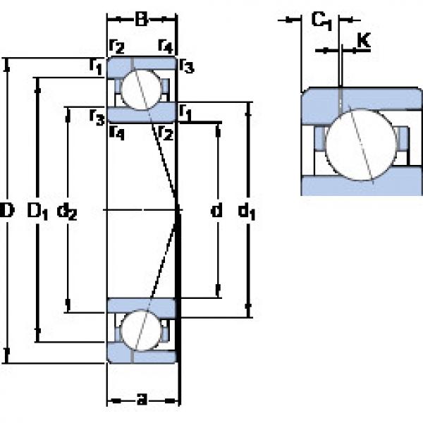 ตลับลูกปืน 71911 CE/P4AH1 SKF #1 image